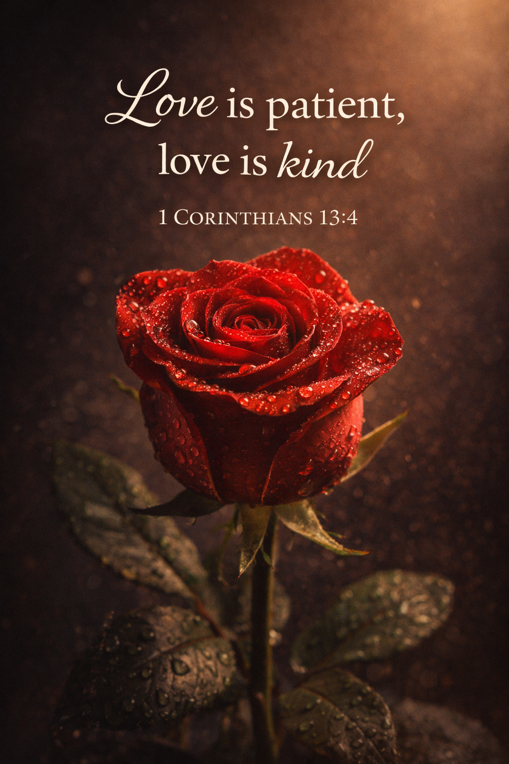 Love is Patient Love is Kind -- 1 Corinthians 13:4 HD Wallpaper
